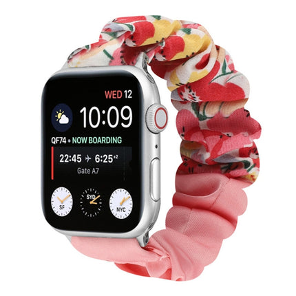 Butterfly Pattern Hair Ring Cloth Watch Strap, For Apple Watch Ultra 49mm / Series 8&7 45mm / SE 2&6&SE&5&4 44mm / 3&2&1 42mm, For Apple Watch Series 8&7 41mm / SE 2&6&SE&5&4 40mm / 3&2&1 38mm                                                            ... - DealBuddy