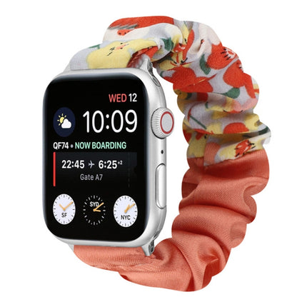 Butterfly Pattern Hair Ring Cloth Watch Strap, For Apple Watch Ultra 49mm / Series 8&7 45mm / SE 2&6&SE&5&4 44mm / 3&2&1 42mm, For Apple Watch Series 8&7 41mm / SE 2&6&SE&5&4 40mm / 3&2&1 38mm                                                            ... - DealBuddy