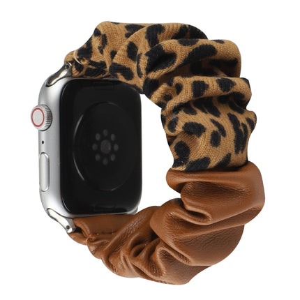 Leather Leopard Pattern Stitching Watch Strap, For Series 7 45mm / 6 & SE & 5 & 4 44mm / 3 & 2 & 1 42mm, For Series 7 41mm / 6 & SE & 5 & 4 40mm / 3 & 2 & 1 38mm - DealBuddy