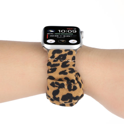 Leather Leopard Pattern Stitching Watch Strap, For Series 7 45mm / 6 & SE & 5 & 4 44mm / 3 & 2 & 1 42mm, For Series 7 41mm / 6 & SE & 5 & 4 40mm / 3 & 2 & 1 38mm - DealBuddy