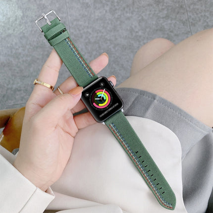 Three Lines Canvas Replacement Strap Watchband, For Apple Watch Series 7  41mm / & 6 & SE & 5 & 4 40mm, For Apple Watch Series  7  45mm / & 6 & SE & 5 & 4 44mm - DealBuddy