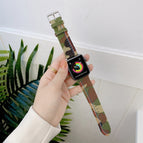 For Apple Watch Series  7  45mm / & 6 & SE & 5 & 4 44mm / Camouflage Green