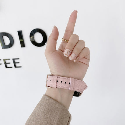 Sewing Thread Lychee Texture Leather Replacement Watchbands - DealBuddy