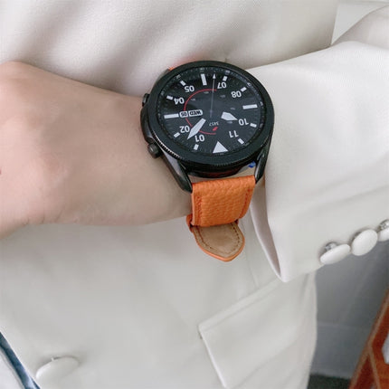 Sewing Litchi Texture Leather Replacement Strap Watchband