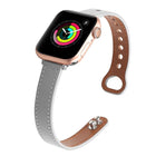 Double Nail Leather Replacement Strap Watchband, For Apple Watch Series 7  41mm / & 6 & SE & 5 & 4 40mm, For Apple Watch Series  7  45mm / & 6 & SE & 5 & 4 44mm - DealBuddy