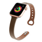 Double Nail Leather Replacement Strap Watchband, For Apple Watch Series 7  41mm / & 6 & SE & 5 & 4 40mm, For Apple Watch Series  7  45mm / & 6 & SE & 5 & 4 44mm - DealBuddy