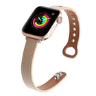 Double Nail Leather Replacement Strap Watchband, For Apple Watch Series 7  41mm / & 6 & SE & 5 & 4 40mm, For Apple Watch Series  7  45mm / & 6 & SE & 5 & 4 44mm - DealBuddy