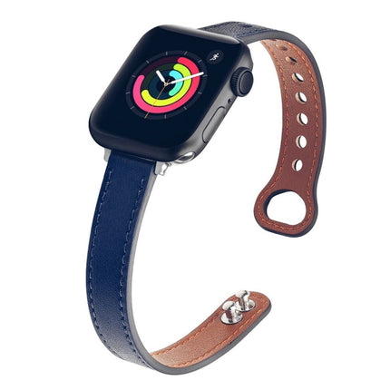 Double Nail Leather Replacement Strap Watchband, For Apple Watch Series 7  41mm / & 6 & SE & 5 & 4 40mm, For Apple Watch Series  7  45mm / & 6 & SE & 5 & 4 44mm - DealBuddy