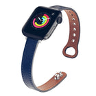 Double Nail Leather Replacement Strap Watchband, For Apple Watch Series 7  41mm / & 6 & SE & 5 & 4 40mm, For Apple Watch Series  7  45mm / & 6 & SE & 5 & 4 44mm - DealBuddy
