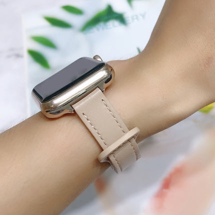 Double Nail Leather Replacement Strap Watchband, For Apple Watch Series 7  41mm / & 6 & SE & 5 & 4 40mm, For Apple Watch Series  7  45mm / & 6 & SE & 5 & 4 44mm - DealBuddy