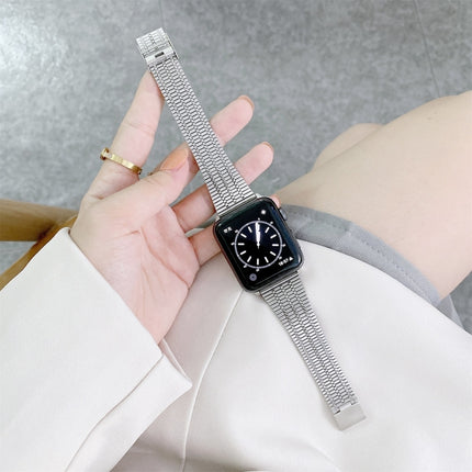 Color Matching Seven Beads Steel Replacement Strap Watchband, For Apple Watch Series 7  41mm / & 6 & SE & 5 & 4 40mm, For Apple Watch Series  7  45mm / & 6 & SE & 5 & 4 44mm - DealBuddy