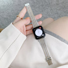 Color Matching Seven Beads Steel Replacement Strap Watchband, For Apple Watch Series 7  41mm / & 6 & SE & 5 & 4 40mm, For Apple Watch Series  7  45mm / & 6 & SE & 5 & 4 44mm - DealBuddy