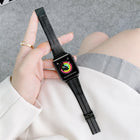 Double Lines Steel Replacement Strap Watchband, For Apple Watch Series 7  41mm / & 6 & SE & 5 & 4 40mm, For Apple Watch Series  7  45mm / & 6 & SE & 5 & 4 44mm - DealBuddy