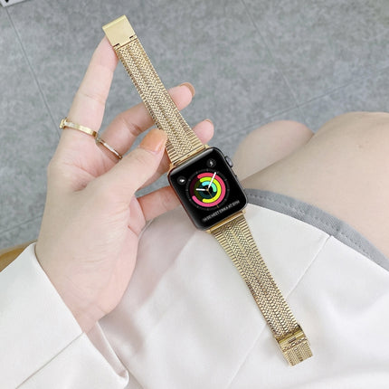 Double Lines Steel Replacement Strap Watchband, For Apple Watch Series 7  41mm / & 6 & SE & 5 & 4 40mm, For Apple Watch Series  7  45mm / & 6 & SE & 5 & 4 44mm - DealBuddy