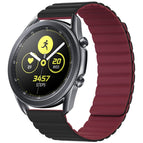 22mm For Samsung Smart Watch / Black+Wine Red