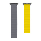 For Apple Watch Series 7  41mm / & 6 & SE & 5 & 4 40mm / Grey+Yellow