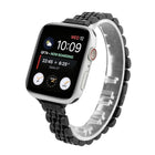 Small Waist Seven Beads Stainless Steel Strap Watchband For Apple Watch Series 6 & SE &, For Apple Watch Series 7 45mm / 6 & SE & 5 & 4 44mm / 3 & 2 & 1 42mm, For Apple Watch Series 8&7 41mm / SE 2&6&SE&5&4 40mm / 3&2&1 38mm - DealBuddy