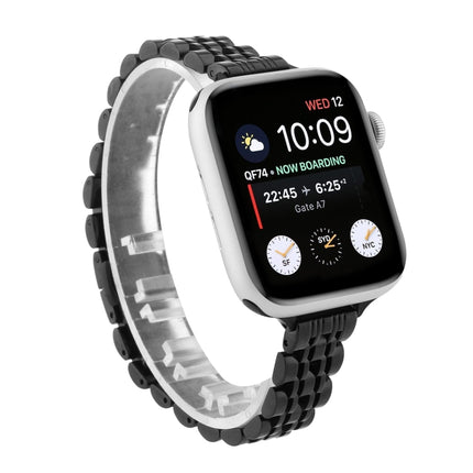 Small Waist Seven Beads Stainless Steel Strap Watchband For Apple Watch Series 6 & SE &, For Apple Watch Series 7 45mm / 6 & SE & 5 & 4 44mm / 3 & 2 & 1 42mm, For Apple Watch Series 8&7 41mm / SE 2&6&SE&5&4 40mm / 3&2&1 38mm - DealBuddy