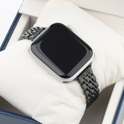 Small Waist Seven Beads Stainless Steel Strap Watchband For Apple Watch Series 6 & SE &, For Apple Watch Series 7 45mm / 6 & SE & 5 & 4 44mm / 3 & 2 & 1 42mm, For Apple Watch Series 8&7 41mm / SE 2&6&SE&5&4 40mm / 3&2&1 38mm - DealBuddy