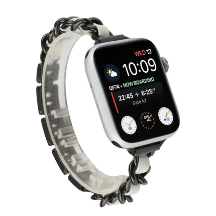 Small Waist Seven Beads Stainless Steel Strap Watchband For Apple Watch Series 6 & SE &, For Apple Watch Ultra 49mm / Series 8&7 45mm / SE 2&6&SE&5&4 44mm / 3&2&1 42mm, For Apple Watch Series 8&7 41mm / SE 2&6&SE&5&4 40mm / 3&2&1 38mm                  ... - DealBuddy
