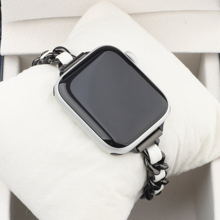 Small Waist Seven Beads Stainless Steel Strap Watchband For Apple Watch Series 6 & SE &, For Apple Watch Ultra 49mm / Series 8&7 45mm / SE 2&6&SE&5&4 44mm / 3&2&1 42mm, For Apple Watch Series 8&7 41mm / SE 2&6&SE&5&4 40mm / 3&2&1 38mm                  ... - DealBuddy