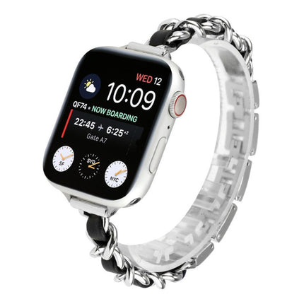 Small Waist Seven Beads Stainless Steel Strap Watchband For Apple Watch Series 6 & SE &, For Apple Watch Ultra 49mm / Series 8&7 45mm / SE 2&6&SE&5&4 44mm / 3&2&1 42mm, For Apple Watch Series 8&7 41mm / SE 2&6&SE&5&4 40mm / 3&2&1 38mm                  ... - DealBuddy