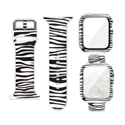 Silicone Printing Integrated Replacement Watch Case Watchband, For Apple Watch Series 3 & 2 & 1 38mm - DealBuddy