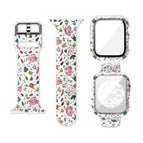 For Apple Watch Series 3 & 2 & 1 38mm / White Florets