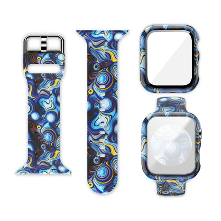Silicone Printing Integrated Replacement Watch Case Watchband, For Apple Watch Series 3 & 2 & 1 38mm - DealBuddy
