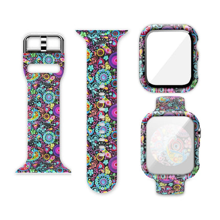 Silicone Printing Integrated Replacement Watch Case Watchband, For Apple Watch Series 3 & 2 & 1 38mm - DealBuddy