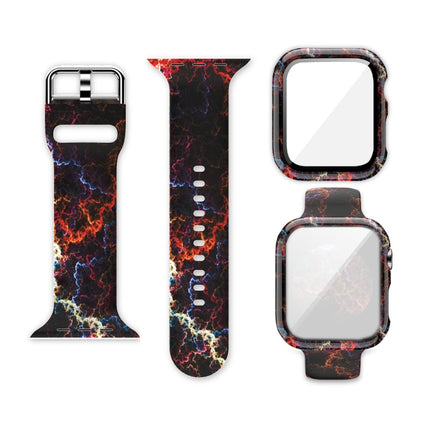 Silicone Printing Integrated Replacement Watch Case Watchband, For Apple Watch Series 3 & 2 & 1 38mm - DealBuddy