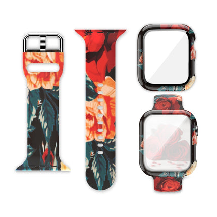 Silicone Printing Integrated Replacement Watch Case Watchband, For Apple Watch Series 3 & 2 & 1 38mm - DealBuddy