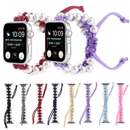 Umbrella Rope Bead Nylon Replacement Watchbands For Apple Watch Series 6 & SE &, For Apple Watch Ultra 49mm / Series 8&7 45mm / SE 2&6&SE&5&4 44mm / 3&2&1 42mm, For Apple Watch Series 8&7 41mm / SE 2&6&SE&5&4 40mm / 3&2&1 38mm - DealBuddy