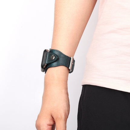 Leather Replacement Strap Watchband, For Apple Watch Series 7  41mm / & 6 & SE & 5 & 4 40mm, For Apple Watch Series  7  45mm / & 6 & SE & 5 & 4 44mm - DealBuddy