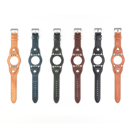 Leather Replacement Strap Watchband, For Apple Watch Series 7  41mm / & 6 & SE & 5 & 4 40mm, For Apple Watch Series  7  45mm / & 6 & SE & 5 & 4 44mm - DealBuddy