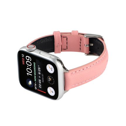 14mm Slim Genuine Leather Strap Watchband For Apple Watch Series, 7 45mm / 6 & SE & 5 & 4 44mm / 3 & 2 & 1 42mm, 7 41mm / 6 & SE & 5 & 4 40mm / 3 & 2 & 1 38mm - DealBuddy