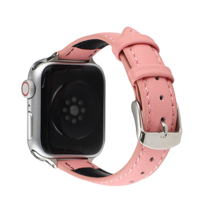 14mm Slim Genuine Leather Strap Watchband For Apple Watch Series, 7 45mm / 6 & SE & 5 & 4 44mm / 3 & 2 & 1 42mm, 7 41mm / 6 & SE & 5 & 4 40mm / 3 & 2 & 1 38mm - DealBuddy