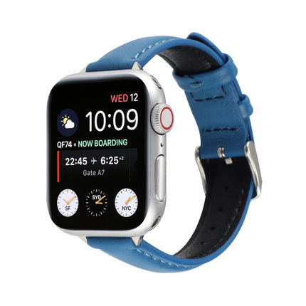 14mm Slim Genuine Leather Strap Watchband For Apple Watch Series, 7 45mm / 6 & SE & 5 & 4 44mm / 3 & 2 & 1 42mm, 7 41mm / 6 & SE & 5 & 4 40mm / 3 & 2 & 1 38mm - DealBuddy