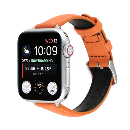 14mm Slim Genuine Leather Strap Watchband For Apple Watch Series, 7 45mm / 6 & SE & 5 & 4 44mm / 3 & 2 & 1 42mm, 7 41mm / 6 & SE & 5 & 4 40mm / 3 & 2 & 1 38mm - DealBuddy