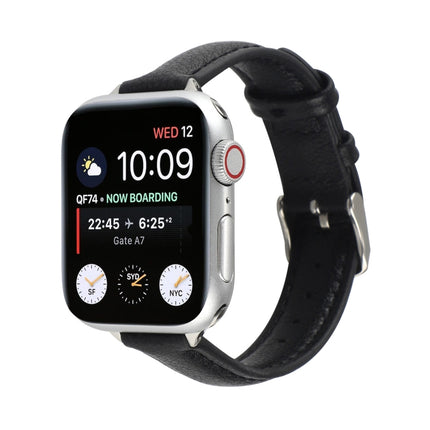 14mm Slim Genuine Leather Strap Watchband For Apple Watch Series, 7 45mm / 6 & SE & 5 & 4 44mm / 3 & 2 & 1 42mm, 7 41mm / 6 & SE & 5 & 4 40mm / 3 & 2 & 1 38mm - DealBuddy