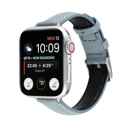 14mm Slim Genuine Leather Strap Watchband For Apple Watch Series, 7 45mm / 6 & SE & 5 & 4 44mm / 3 & 2 & 1 42mm, 7 41mm / 6 & SE & 5 & 4 40mm / 3 & 2 & 1 38mm - DealBuddy