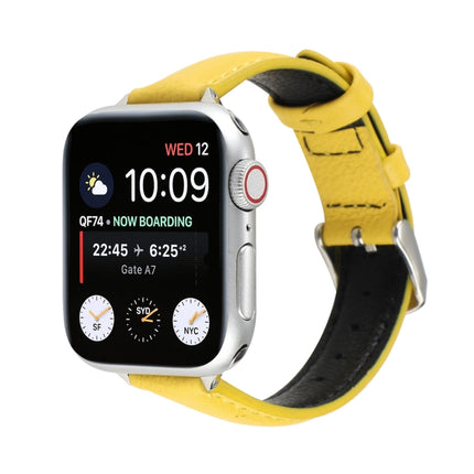 14mm Slim Genuine Leather Strap Watchband For Apple Watch Series, 7 45mm / 6 & SE & 5 & 4 44mm / 3 & 2 & 1 42mm, 7 41mm / 6 & SE & 5 & 4 40mm / 3 & 2 & 1 38mm - DealBuddy