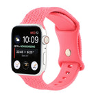 Woven Pattern Figure 8 Buckle Silicone Strap Watchband For Apple Watch Series, 7 45mm / 6 & SE & 5 & 4 44mm / 3 & 2 & 1 42mm, 7 41mm / 6 & SE & 5 & 4 40mm / 3 & 2 & 1 38mm - DealBuddy