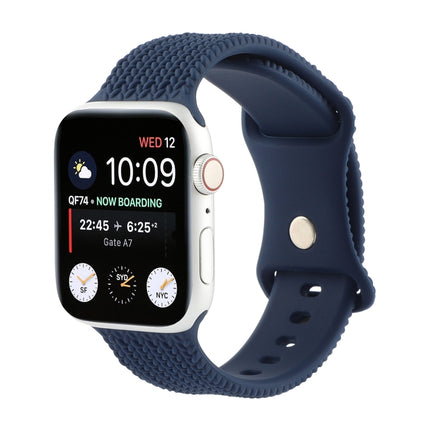 Woven Pattern Figure 8 Buckle Silicone Strap Watchband For Apple Watch Series, 7 45mm / 6 & SE & 5 & 4 44mm / 3 & 2 & 1 42mm, 7 41mm / 6 & SE & 5 & 4 40mm / 3 & 2 & 1 38mm - DealBuddy