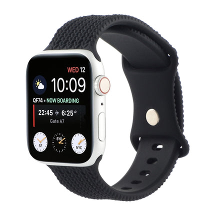 Woven Pattern Figure 8 Buckle Silicone Strap Watchband For Apple Watch Series, 7 45mm / 6 & SE & 5 & 4 44mm / 3 & 2 & 1 42mm, 7 41mm / 6 & SE & 5 & 4 40mm / 3 & 2 & 1 38mm - DealBuddy