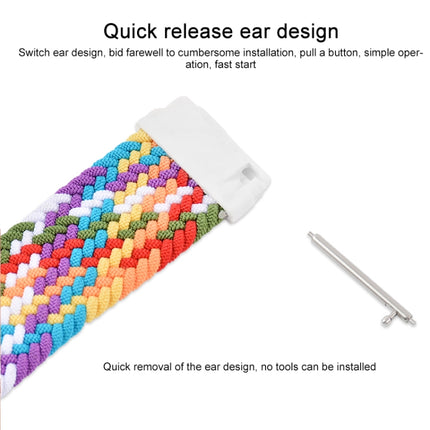 For Samsung Galaxy Watch 3 41mm Adjustable Nylon Braided Elasticity Replacement Strap Watchband