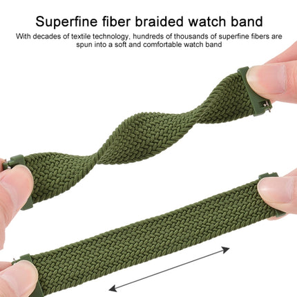 For Samsung Galaxy Watch 3 45mm Adjustable Nylon Braided Elasticity Replacement Strap Watchband, 165mm - DealBuddy