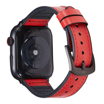 Crazy Horse Texture Leather Replacement Watchbands For Apple Watch Series, 7 45mm / 6 & SE & 5 & 4 44mm / 3 & 2 & 1 42mm, 7 41mm / 6 & SE & 5 & 4 40mm / 3 & 2 & 1 38mm - DealBuddy