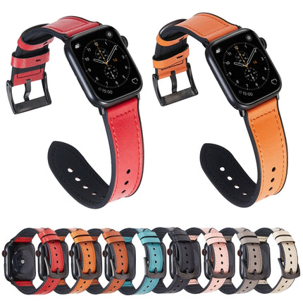 Crazy Horse Texture Leather Replacement Watchbands For Apple Watch Series, 7 45mm / 6 & SE & 5 & 4 44mm / 3 & 2 & 1 42mm, 7 41mm / 6 & SE & 5 & 4 40mm / 3 & 2 & 1 38mm - DealBuddy