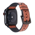 Ostrich Texture Leather Replacement Watchbands For Apple Watch Series - DealBuddy